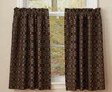 Image Title Campbell Black Lined Tier Curtains 36" - Primitive Star Quilt Shop - 1