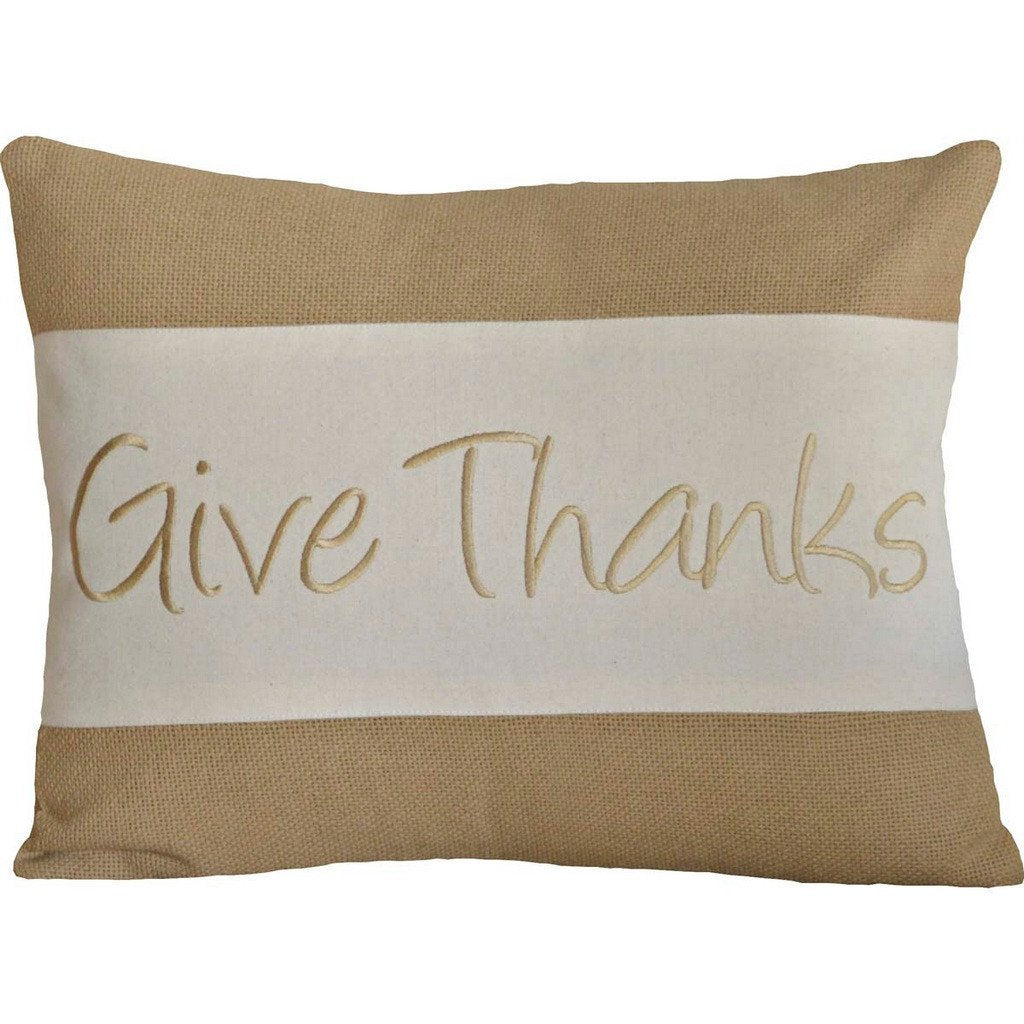 Give Thanks Pillow 14x18 Give Thanks Pillow 14x18" Filled
