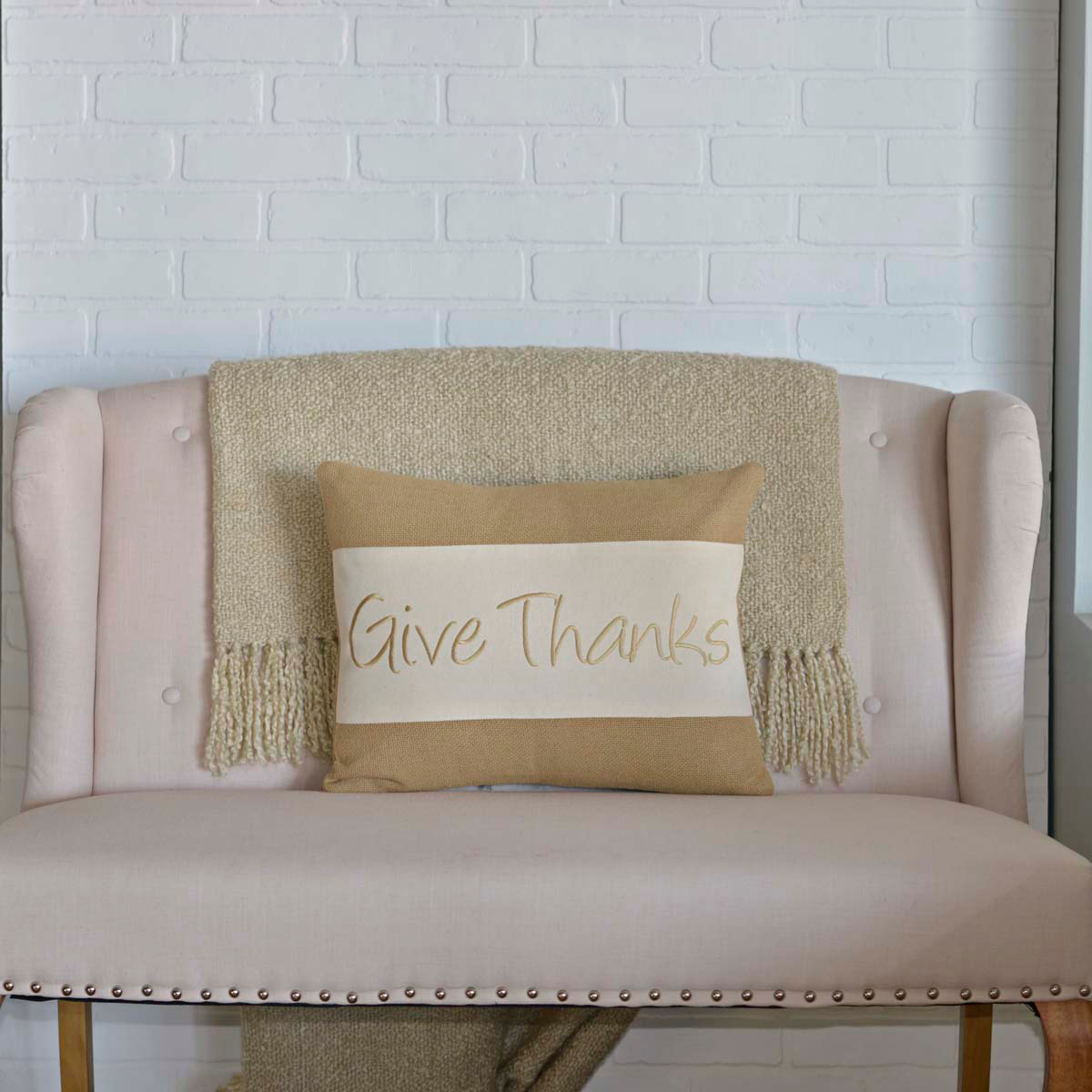 Give Thanks Pillow 14x18 Give Thanks Pillow 14x18" Filled