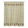 Abilene Star Shower Curtain - Primitive Star Quilt Shop - 1