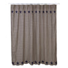 Navy Star Scalloped Shower Curtain - Primitive Star Quilt Shop - 1