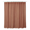 Burgundy Check Scalloped Shower Curtain - Primitive Star Quilt Shop - 1