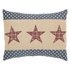 Independence Star Pillow 14x18" Filled - Primitive Star Quilt Shop - 1