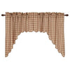 Bradley Scalloped Lined Swag Curtains - Primitive Star Quilt Shop