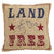 Land of the Free Burlap Pillows 12x12" - Set of 2