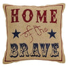 Land of the Free Burlap Pillows 12x12" - Set of 2 - Primitive Star Quilt Shop - 3