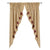 Burlap Natural Burgundy Stencil Star Prairie Curtains