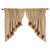 Burlap Natural Burgundy Stencil Star Prairie Swag Curtains