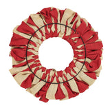 Burlap Natural and Red Wreath 20" - Primitive Star Quilt Shop - 2