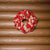 Burlap Natural and Red Wreath 20"