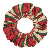 Burlap Natural, Red and Green Wreath 20" - Primitive Star Quilt Shop - 2