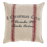 A Christmas Carol Date Pillow 12x12" - Primitive Star Quilt Shop - 1