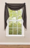 Sturbridge Black Lined Fishtail Swag Curtain