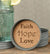 Faith Hope Love Mason Jar Lid Coaster - Set of 4