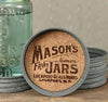 Mason Jar Logo Lid Coaster - Set of 4 - Primitive Star Quilt Shop - 1