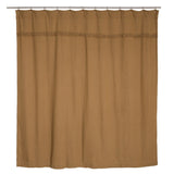 Burlap Natural Shower Curtain - Primitive Star Quilt Shop - 2