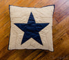 Black and Tan Quilted Euro Sham 26x26" - Primitive Star Quilt Shop