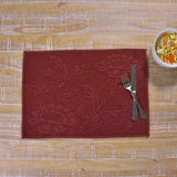 Carly Red Quilted Placemat - Set of 6