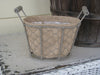 Wire Burlap Basket - Primitive Star Quilt Shop