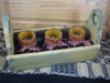 Mustard Flower Box with Pillar Candles - Primitive Star Quilt Shop - 5