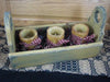 Mustard Flower Box with Pillar Candles - Primitive Star Quilt Shop - 6