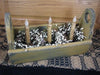 Mustard Flower Box with Timer Taper Candles - Primitive Star Quilt Shop - 8