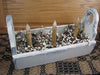 Ivory Flower Box with Timer Taper Candles - Primitive Star Quilt Shop - 3