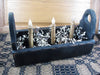 Black Flower Box with Timer Taper Candles - Primitive Star Quilt Shop - 3