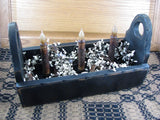 Black Flower Box with Timer Taper Candles - Primitive Star Quilt Shop - 4