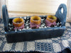 Black Flower Box with Pillar Candles - Primitive Star Quilt Shop - 2