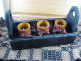 Black Flower Box with Pillar Candles - Primitive Star Quilt Shop - 3