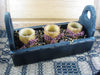 Black Flower Box with Pillar Candles - Primitive Star Quilt Shop - 6