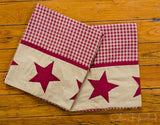 Jamestown Burgundy Pillow Case - Set of 2 - Primitive Star Quilt Shop