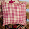 Jamestown Burgundy Fabric Pillow 16" Filled - Primitive Star Quilt Shop