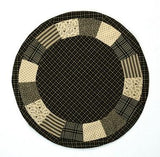 Kettle Grove Patchwork Border Round Tablemat 15" - Set of 6