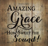 Amazing Grace Pine Pallet Sign 10.5x10"