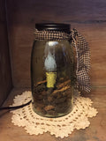 Quart Mason Jar Candle Lamp