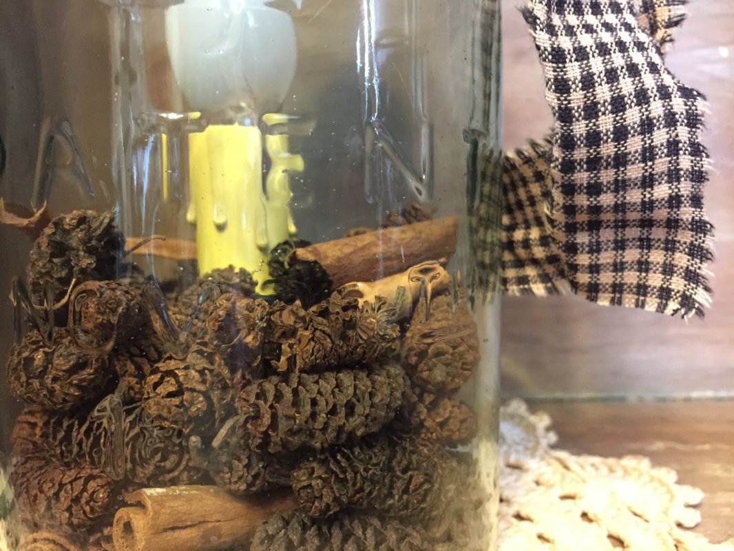 Quart Mason Jar Candle Lamp