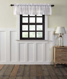 White Ruffled Sheer Valance 90"