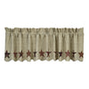 Abilene Star Scalloped Lined Valance - Primitive Star Quilt Shop - 1