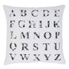 Alphabet Creme Pillow 18" Filled