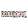 Amory Naughty and Nice Pillows 7x13" - Set of 2