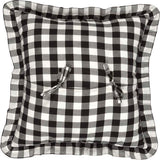 Annie Buffalo Check Black Fabric Pillow 18" Filled