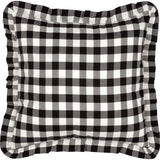 Annie Buffalo Check Black Fabric Pillow 18" Filled