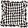 Annie Buffalo Check Black Fabric Euro Sham 26x26"