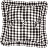 Annie Buffalo Check Black Fabric Euro Sham 26x26"