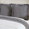 Annie Buffalo Check Black Fabric Euro Sham 26x26"