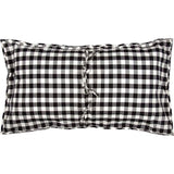 Annie Buffalo Check Black Quilted King Sham 21x37"