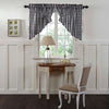 Annie Buffalo Check Black Lined Prairie Swag Curtains