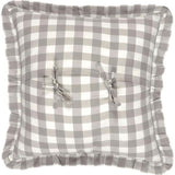 Annie Buffalo Check Grey Fabric Pillow 18" Filled